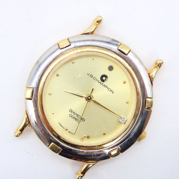 J.B Champion Watch Face Mens Multi-Toned Stainless Steel Classic French Movt - Picture 4 of 5